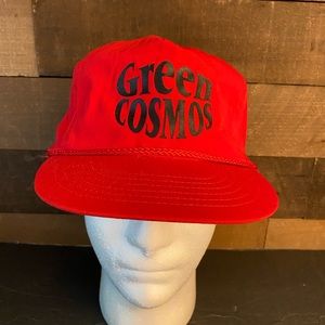 Green Cosmos Vintage Red Trucker‎ Hat No Problem Cap.